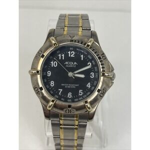 Acqua Men's Quartz‎ Watch 40mm Case Two Tone Band- New Battery